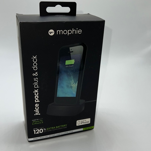 NWT MOPHIE IPHONE 5s& 5 JUICE PACK PLUS AND DOCK - Picture 1 of 9